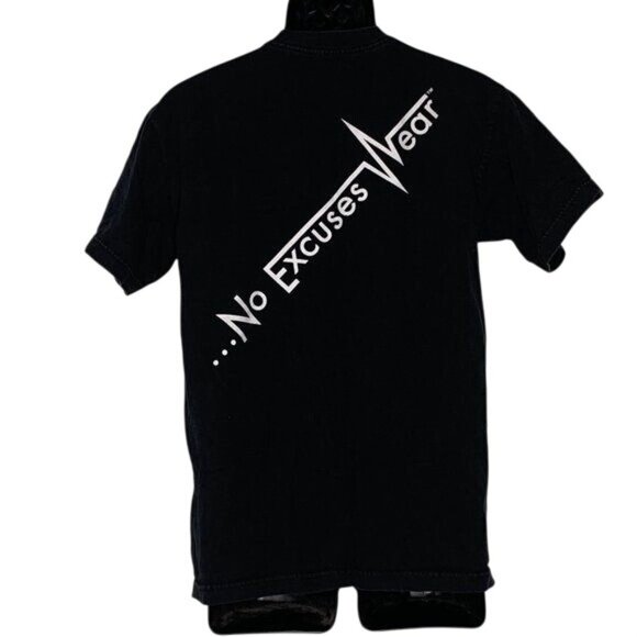 No Excuses Wear Shut Up and Sweat T Shirt Medium Black Short Sleeve Crewneck - Picture 3 of 5